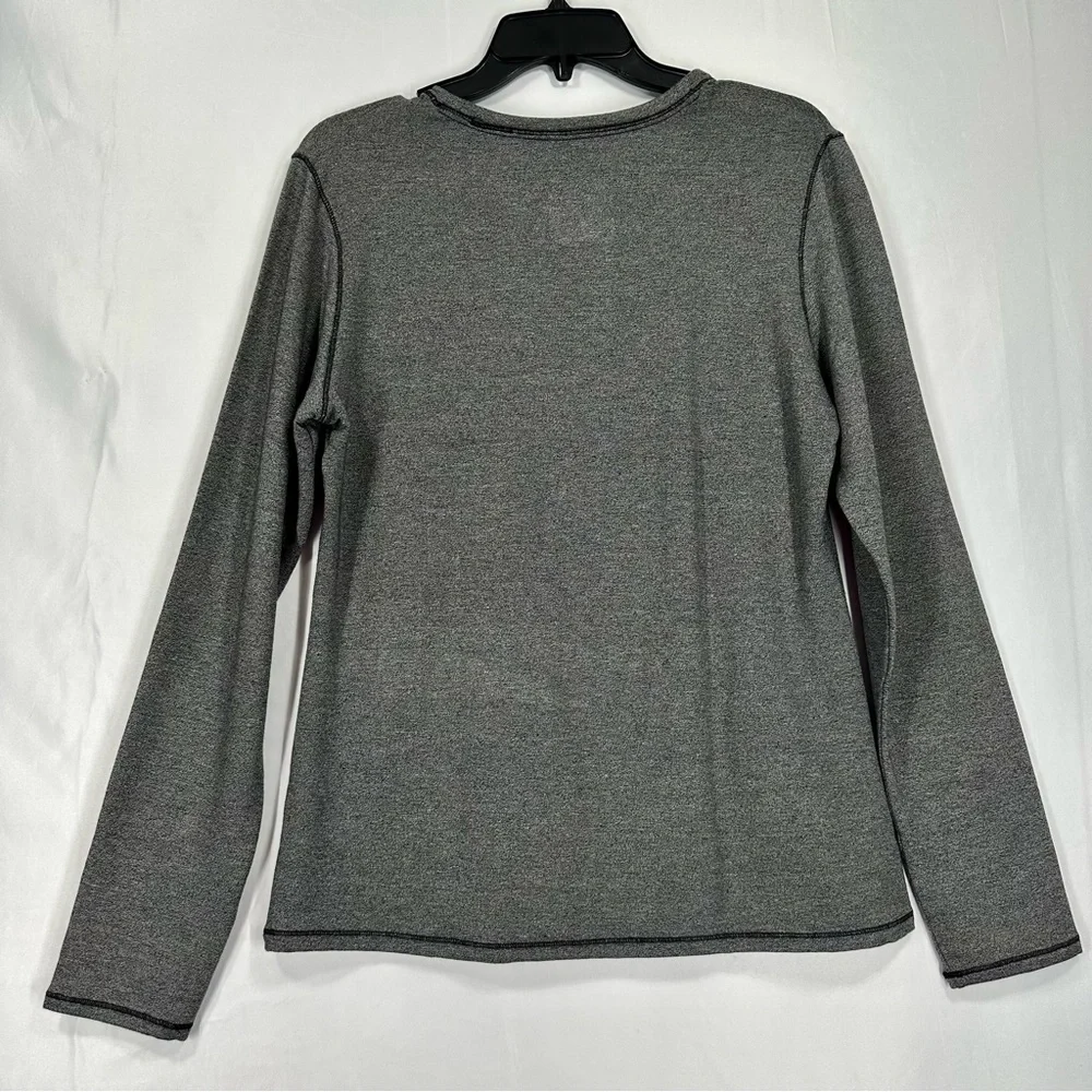 Cuddl Duds Ultra Cozy Gray Long Sleeve Crew - Size Large 14-16 - Picture 5 of 8